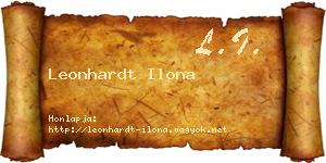 Leonhardt Ilona névjegykártya